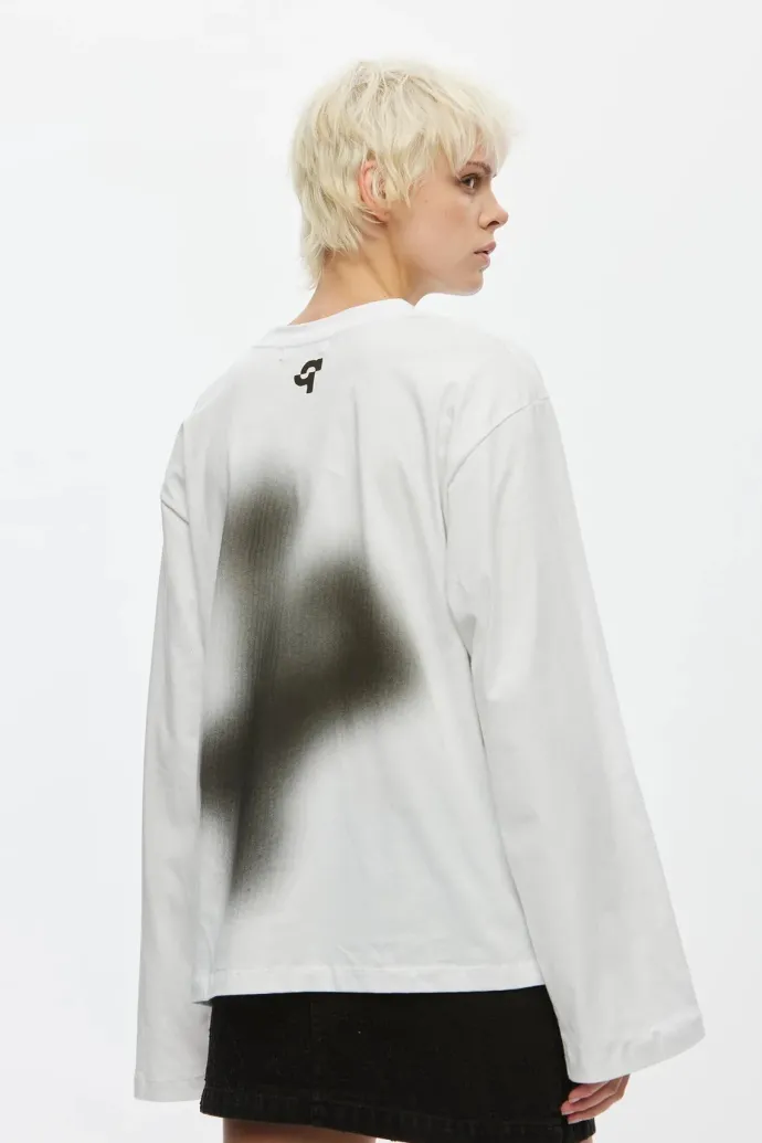 Oval Square - Select Ls Tee - White