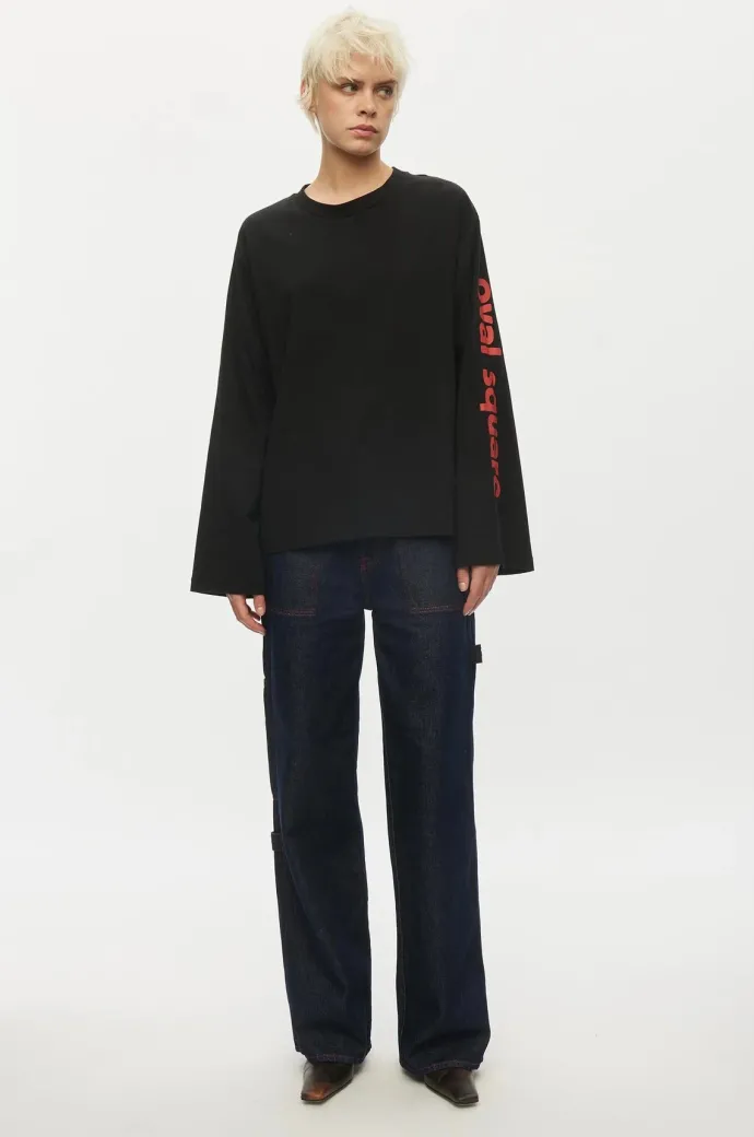 Oval Square - Select Ls Tee - Black