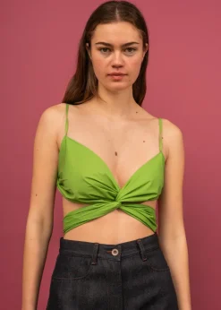 Penny Sage - Dalton Wrap Top - Kiwifruit