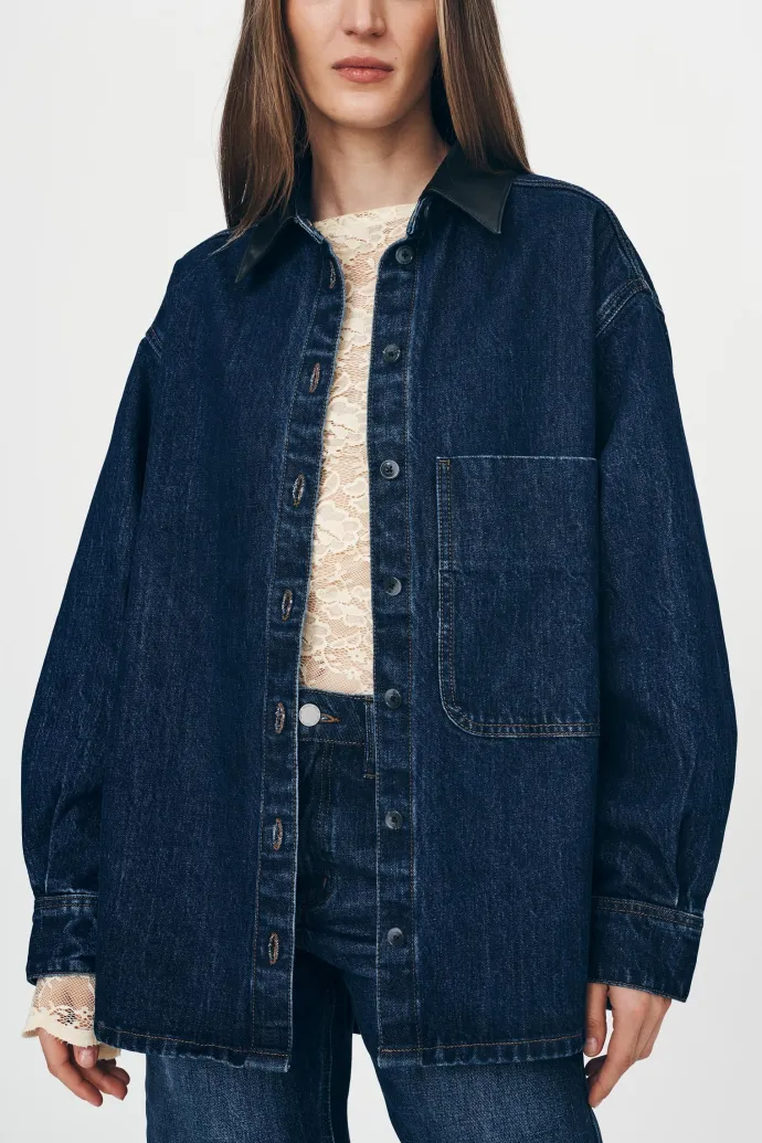 ROWIE - Clancy Oversized Jacket - Classic Indigo