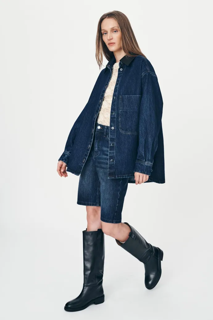 ROWIE - Clancy Oversized Jacket - Classic Indigo