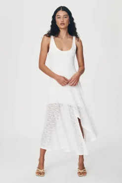ROWIE - Lorna Lace Midi Dress - Bone