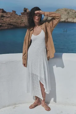 ROWIE - Lorna Lace Midi Dress - Bone