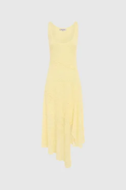 ROWIE - Lorna Lace Midi Dress - Lemon