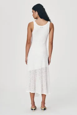 ROWIE - Lorna Lace Midi Dress - Bone