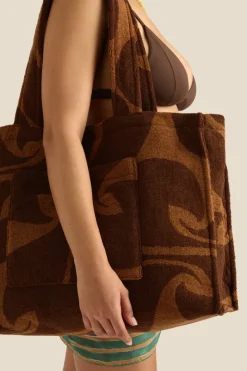 Soleil Soleil - Towelling Beach Bag - Umber