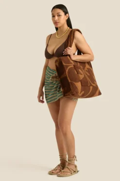 Soleil Soleil - Towelling Beach Bag - Umber
