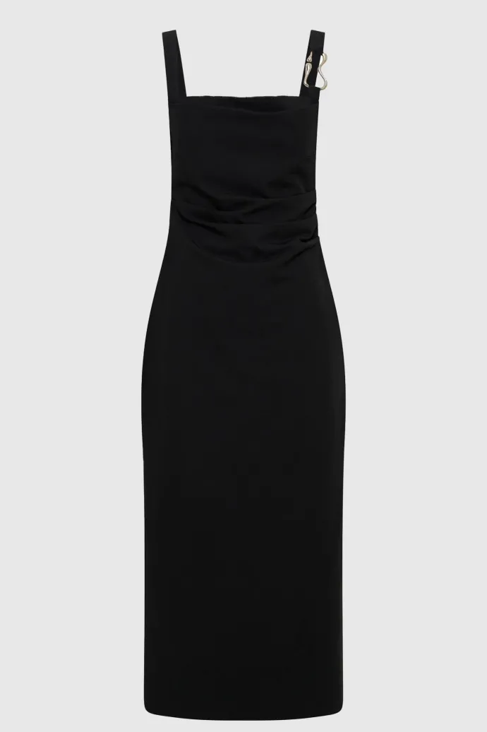Third Form - Paradigm Tucked Midi Dress - Black