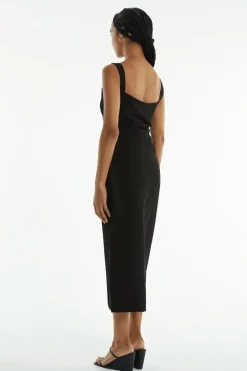 Third Form - Paradigm Tucked Midi Dress - Black