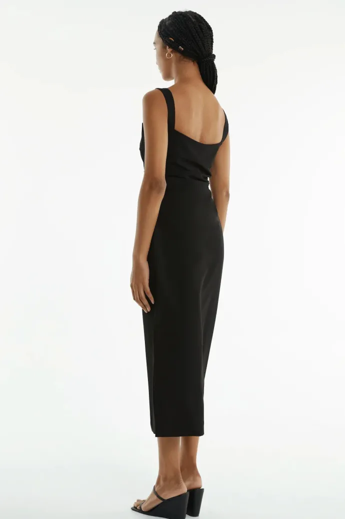 Third Form - Paradigm Tucked Midi Dress - Black